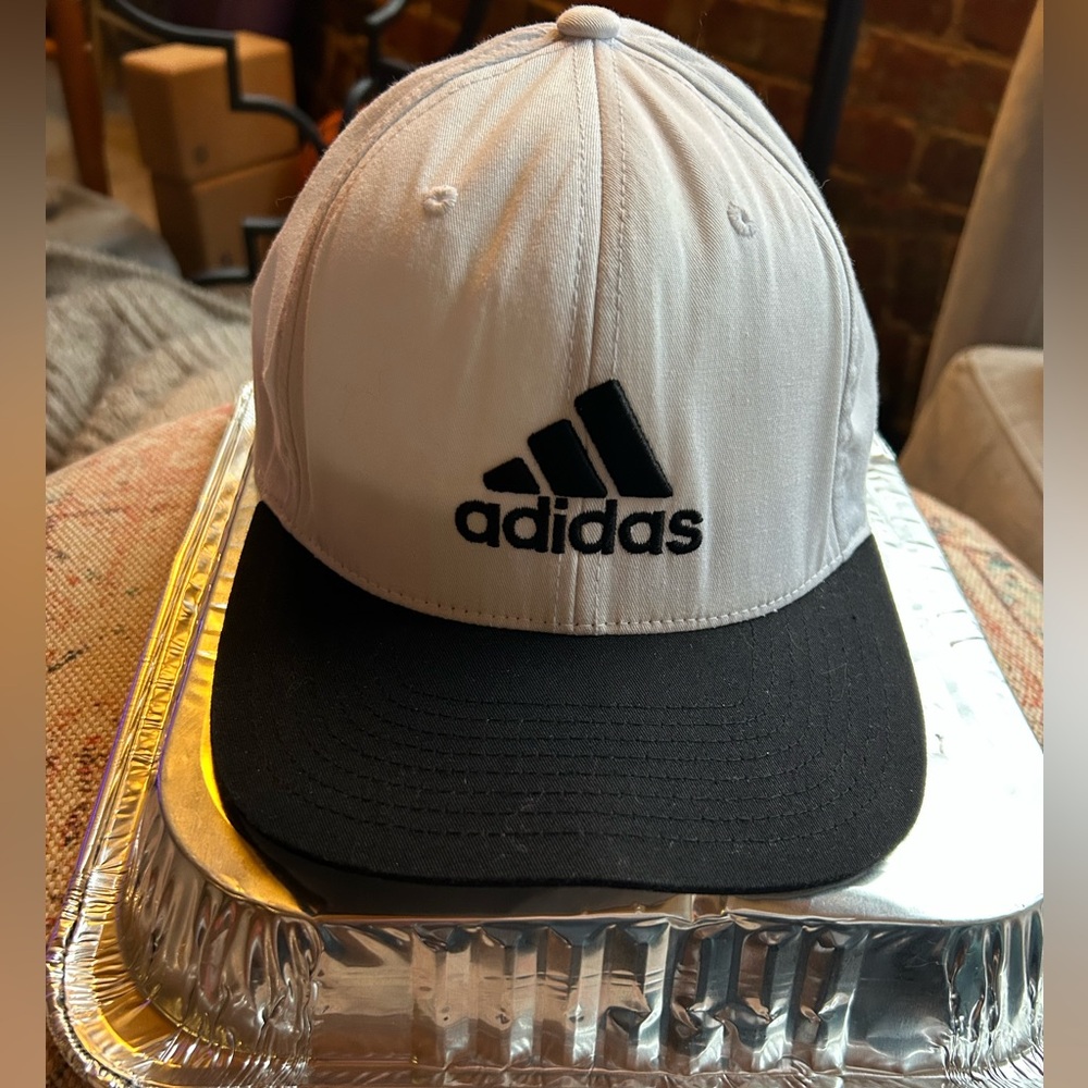 Adidas Two-Tone Black and White Snap-Back Cap - NWOT